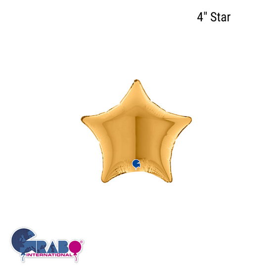 Grabo Foil Balloon Gold Star 4"
