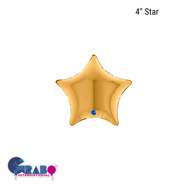 Grabo Foil Balloon Gold Star 4"