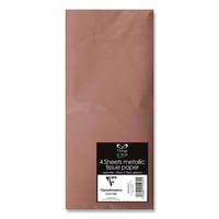 Eurowrap 4 Sheet Tissue Paper Metallic Rose Gold