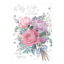 Set of six Prelude C90 Anniversary Wife greeting cards featuring elegant designs and heartfelt messages.