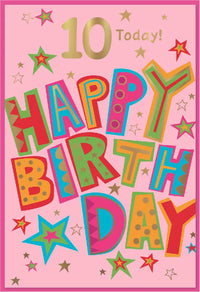 Simon Elvin C50 Birthday Age 10 6pk