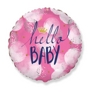 Pink Hello Baby 18" Foil Balloon