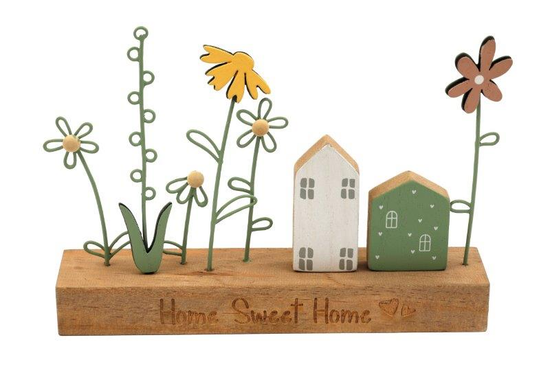 Decoration 20x14.5 Flower/House