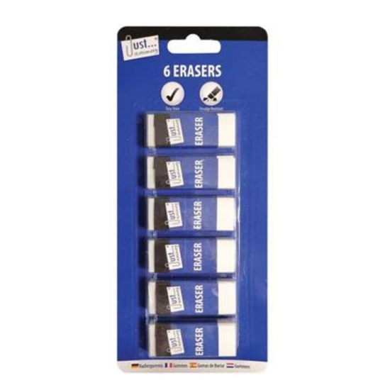 6 White Erasers