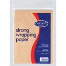 Brown County Stationery wrapping paper sheet, 75x100cm, with subtle pattern, ideal for gift wrapping or craft projects.