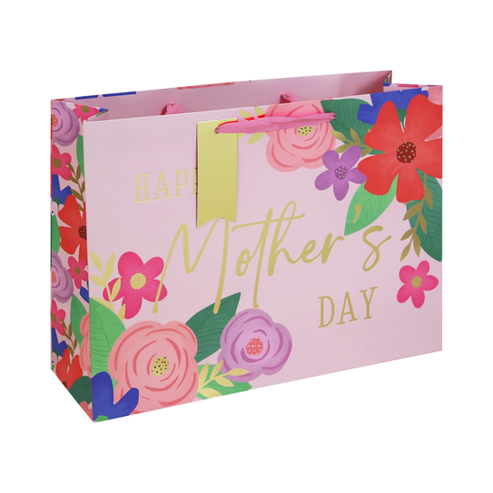 Eurowrap 12 Pack Gift Bag Floral Shopper Bag