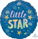 Anagram Sleepy Little Star 18" Round Foil Balloon