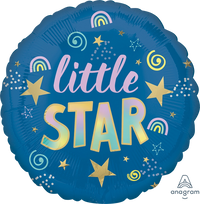 Anagram Sleepy Little Star 18" Round Foil Balloon