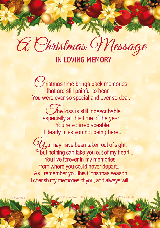 Xpress Yourself Memorial Christmas Message 6pk
