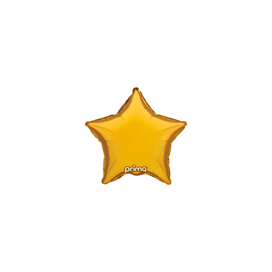 Prima 6 Pack Foil Balloon Gold Star 9"