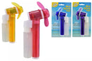 Kandy Toys water spray fan toy with colorful design, handheld cooling device perfect for outdoor play and hot weather fun.
