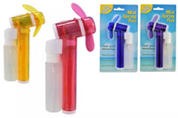 Kandy Toys water spray fan toy with colorful design, handheld cooling device perfect for outdoor play and hot weather fun.
