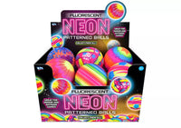 Colorful neon printed ball toy by Kandy Toys with vibrant design, perfect for kids' play and active fun.
