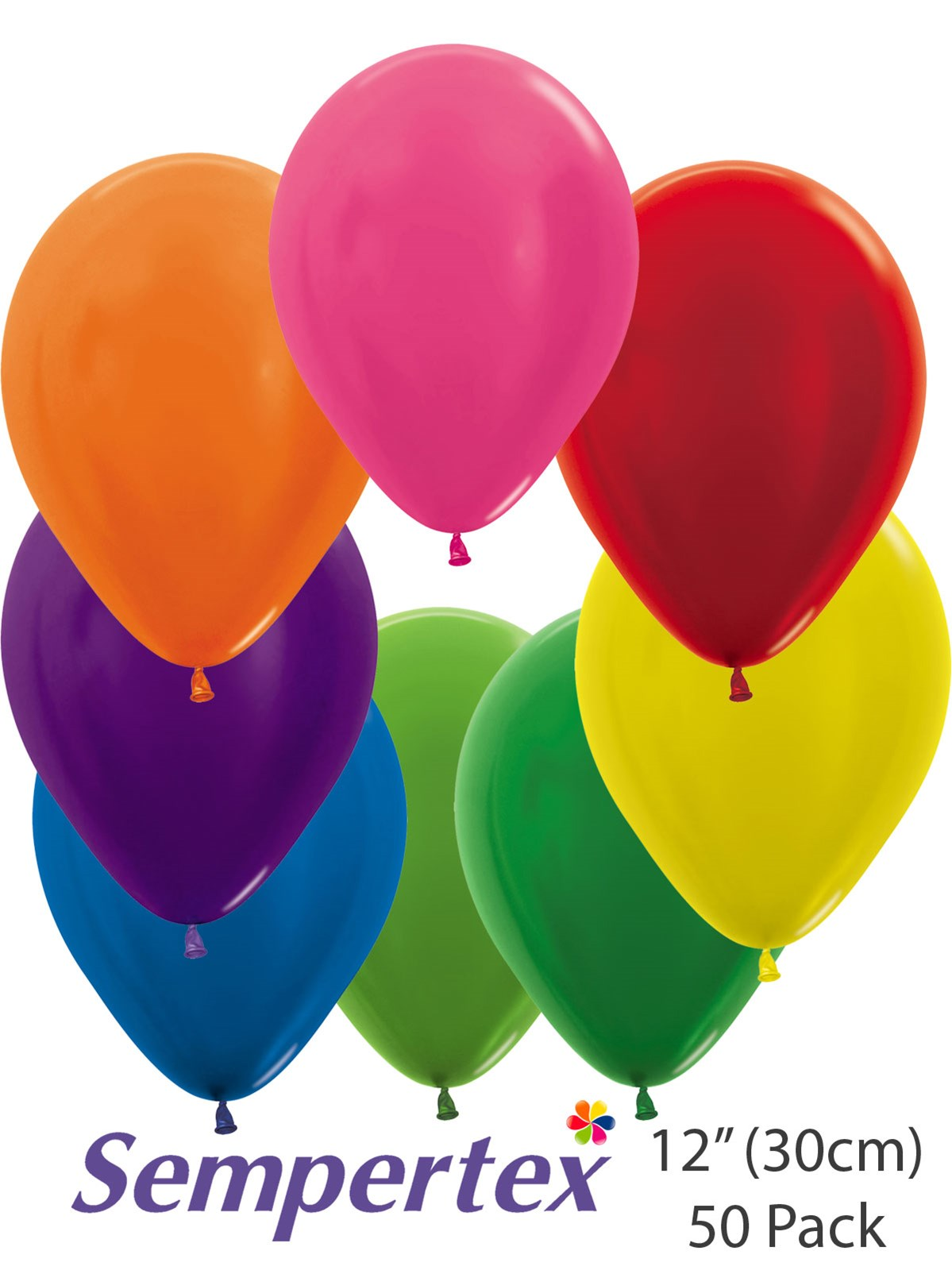 Sempertex Metallic Asst 12" Latex 50pk