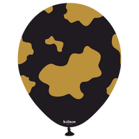 Kalisan Safari Cow Black/Gold 12" Latex 25pk