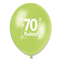 Tiger Feet Age 70 Birthday 10" Balloons 6x8pk