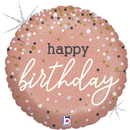Grabo Rose Gold Birthday 18" Foil Balloon