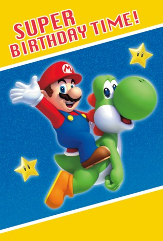 Hallmark 6 Pack Cards C32 Birthday Mario