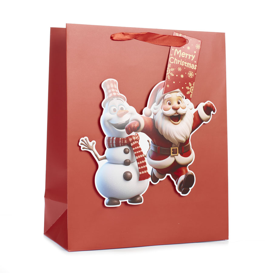 Tulip 6 Pack Gift Bags Santa & Snowman Large