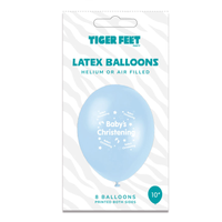Tiger Feet Christening Male 10" Latex 6x8pk