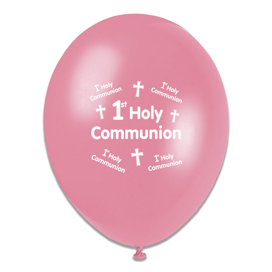 1st Communion Girl Latex Balloons 6 x 8pk