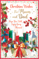 Simon Elvin 6 Pack Cards C75 Christmas Mum & Dad