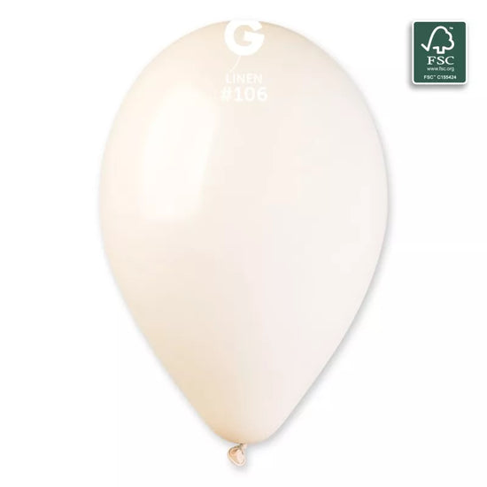 Gemar 50 Pack Latex Balloons Linen 13"