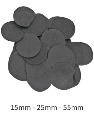 Black Tissue Confetti 25mm Round 100g