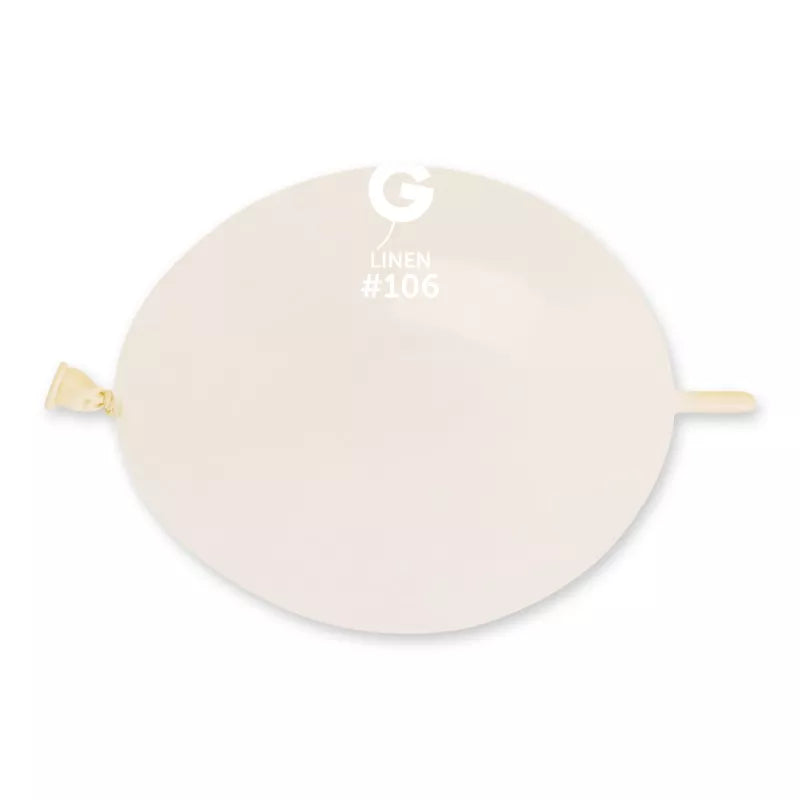Gemar 100-pack linen-colored 6-inch latex balloons for decorating, made by Gemar, perfect for festive celebrations and events.
