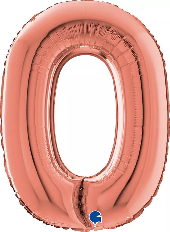 Grabo Foil Balloon Rose Gold 26" Letter O