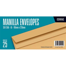 Essentials Self Seal DL Envelopes Manilla 25pk
