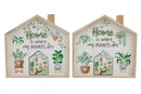 Sifcon ornament sign with "Home Plants" design, 24cm, decorative home décor ornament with varying designs for plant lovers.