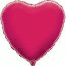 Oaktree Foil Balloon Fuchsia Heart 18"