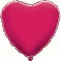 Oaktree Foil Balloon Fuchsia Heart 18"