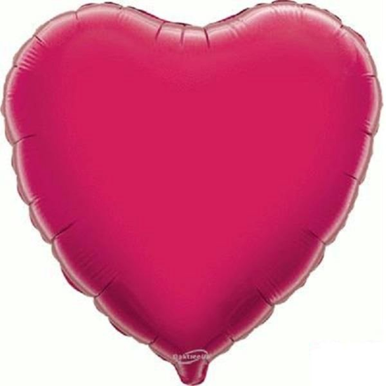 Oaktree Foil Balloon Fuchsia Heart 18"