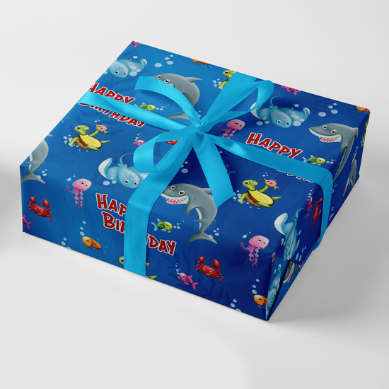 Giftwrap Sealife 24pk