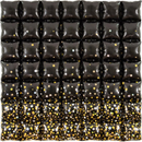 Sparkling Fizz Black & Gold 36" Waffle