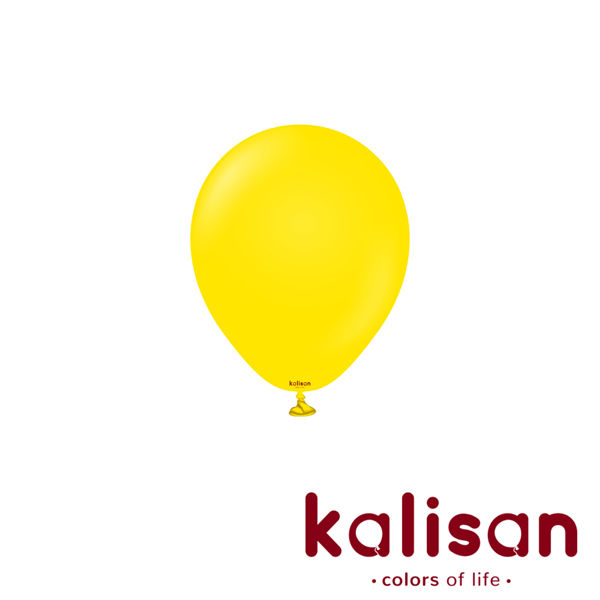 Kalisan Standard Yellow 5" Latex Balloons 100pk