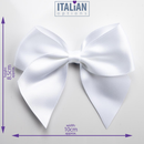 Italian Options 6 Pack Ribbon Bows White 10cm