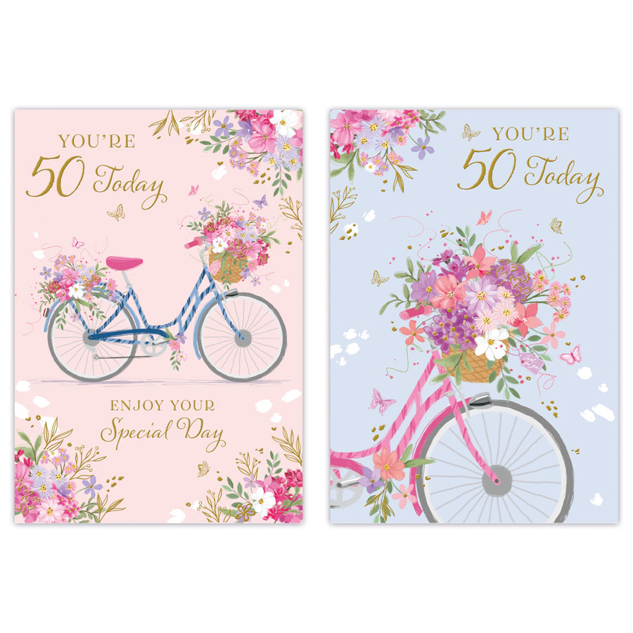 Poppyhill 12 Pack Cards C50 Birthday Age 50