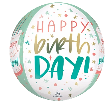 Anagram Happy Cake Day 15" Orbz Foil Balloon