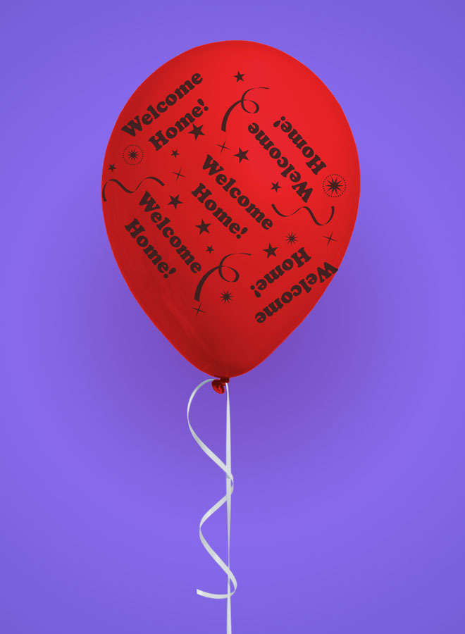 8pk Latex Balloons Welcome Home
