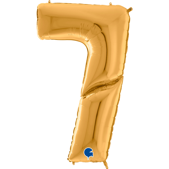 Grabo Foil Balloon Gold 64" Number 7