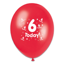 Tiger Feet Age 6 Birthday 10" Balloons 6x8pk