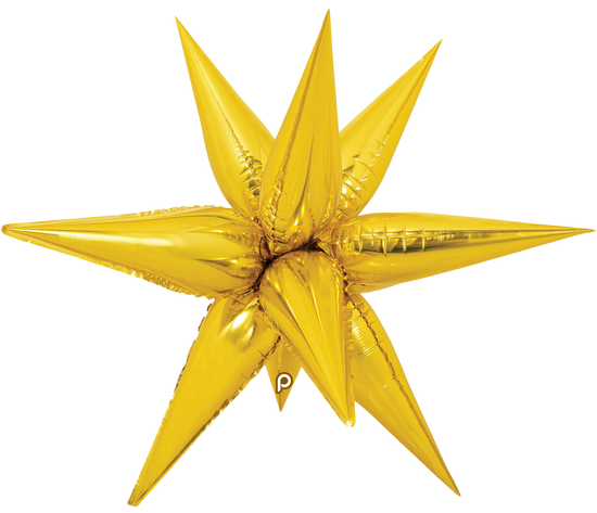 Prima Foil Balloon Gold Starburst 26"
