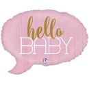 Pink Hello Baby 24" Foil Balloon