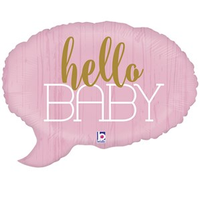 Pink Hello Baby 24" Foil Balloon