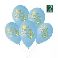 Gemar Confirmation Blue 13" Latex Balloons 6pk