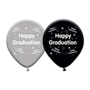 Eight latex printed graduation balloons from Giftzone, colorful and festive for graduation celebrations.