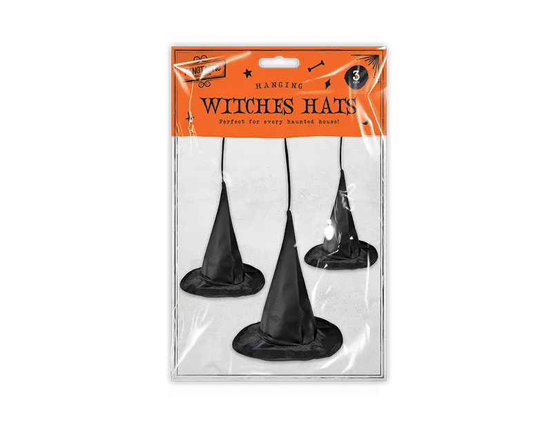 Gem Imports 3 Pack Decoration Witches Hat 20cm